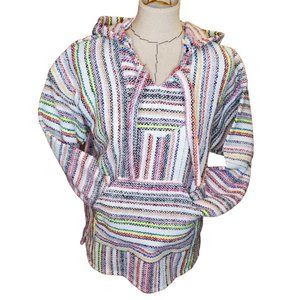 Unisex Baja Hooded Hippie Pull Over